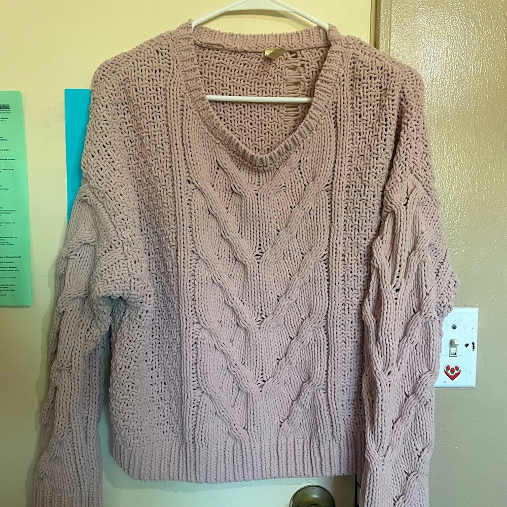 Women’s KNITTED SWEATER | Pink XS